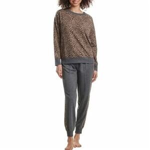 New Splendid Women's 2-Piece Ultra Soft PJ Leopard Print Lounge Pajama Set